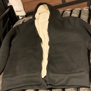 #333 Men's Black Hoodie lined with softness Sweater